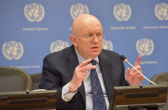   这是2022年2月28日在位于纽约的联合国总部拍摄的俄罗斯常驻联合国代表涅边贾。新华社记者王建刚摄