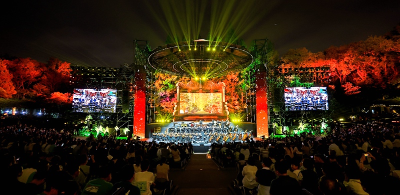 “糖酒季”期间举办的南京森林音乐会现场。受访方供图