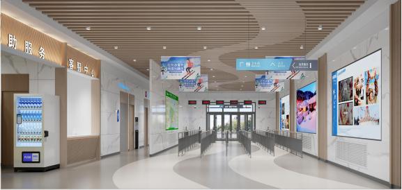 售检票大厅室内效果图。图片由哈尔滨冰雪大世界提供